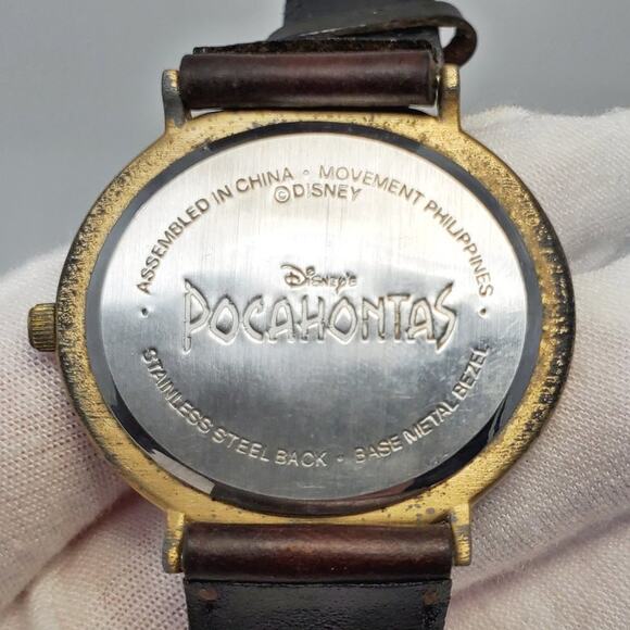 Disney X Timex Pocahontas Vintage Gold Watch Leather Band